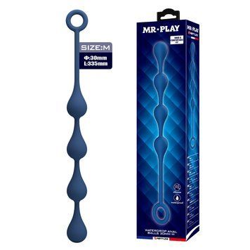 Анальні кульки MR PLAY Waterdrop Anal Balls, 33,5 см, розмір M BI-040228-MR фото