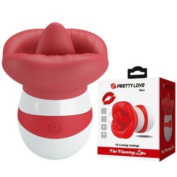 Вібростимулятор PRETTY LOVE Mina TPR ABS 10 licking settings BI-300028 фото