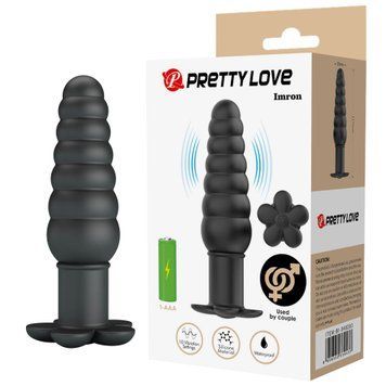 Анальна пробка з вібрацією Pretty Love Imron Vibrating Anal Plug BI-040203 фото