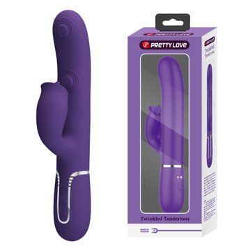 Вібратор PRETTY LOVE Gigi dark purple, 7 thumping functions 7 licking modes BW-500035-2 фото