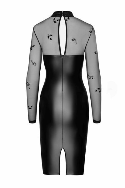 Сукня Noir Handmade F310 Sublime wetlook and flocked mesh midi dress - S SX0297 фото