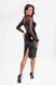 Сукня Noir Handmade F310 Sublime wetlook and flocked mesh midi dress - S SX0297 фото 2