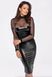 Сукня Noir Handmade F310 Sublime wetlook and flocked mesh midi dress - S SX0297 фото 1