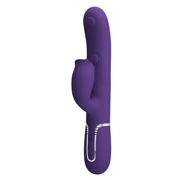 Вібратор PRETTY LOVE Gigi dark purple, 7 thumping functions 7 licking modes BW-500035-2 фото
