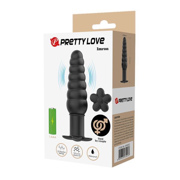 Анальна пробка з вібрацією Pretty Love Imron Vibrating Anal Plug BI-040203 фото
