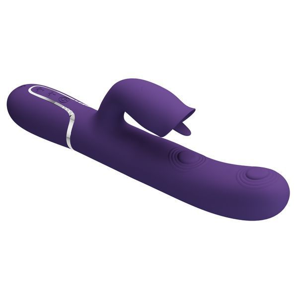 Вібратор PRETTY LOVE Gigi dark purple, 7 thumping functions 7 licking modes BW-500035-2 фото
