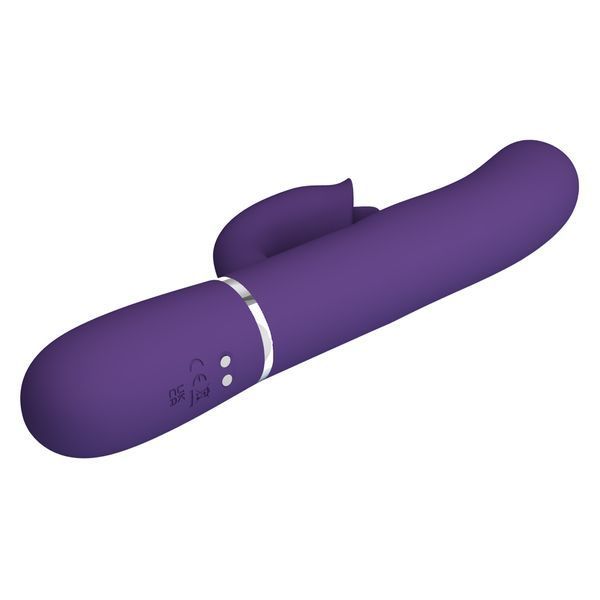 Вібратор PRETTY LOVE Gigi dark purple, 7 thumping functions 7 licking modes BW-500035-2 фото