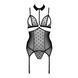 Корсет з відкритими грудьми Passion DOMINICA CORSET XXL/XXXL black, пажі для панчіх, стрінги SO8435 фото 3