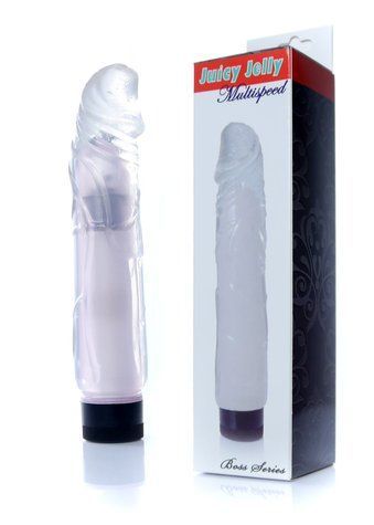 Реалистичный вибратор Boss Series EasyLove Juicy Jelly, прозрачный, 22 см 67-00076 фото