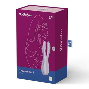 Клиторальный вибратор SATISFYER Threesome 2, фиолетовый, 14 см 73-4037134 фото