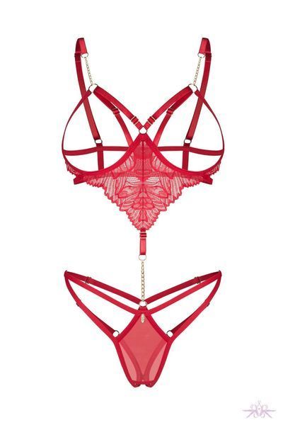 Боді Obsessive Matildea crotchless teddy S/M SX3606 фото