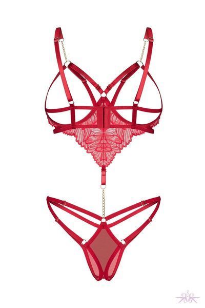 Боді Obsessive Matildea crotchless teddy S/M SX3606 фото