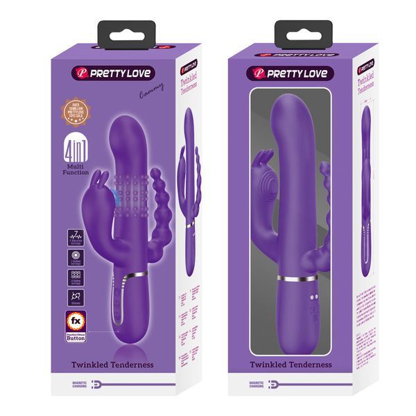 Вібратор PRETTY LOVE Cammy Dark Purple, Twinkled Tenderness, 7 thumping functions 7 vibration functi BW-500036-2 фото
