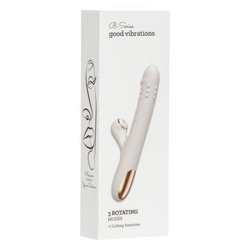 Вібратор для подвійної стимуляціїї Silicone Vibrator 3 rotating functions and 7 licking functions 63-00079 фото