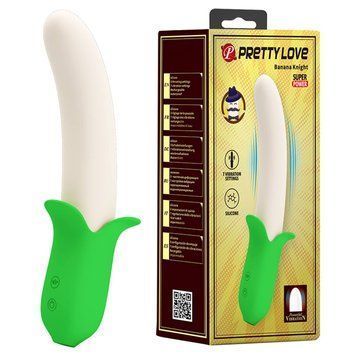 Вибратор для точки G PRETTY LOVE Banana Knight, зелёный BI-014976 фото