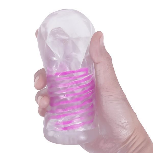 Прозорий мастурбатор вагіна PRETTY LOVE - Transparent masturbator,TPR pink BM-009229N-1 фото