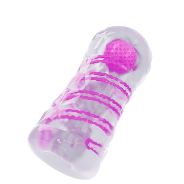 Прозорий мастурбатор вагіна PRETTY LOVE - Transparent masturbator,TPR pink BM-009229N-1 фото