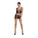 Бодістокінг мінісукня з метеликами Passion BS090 One Size black SO6388 фото 3
