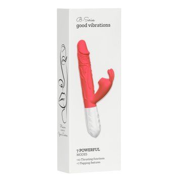 Вібратор B-Series Silicone Vibrator, силіконовий, 10 thrusting and7 Flapping 63-00080 фото