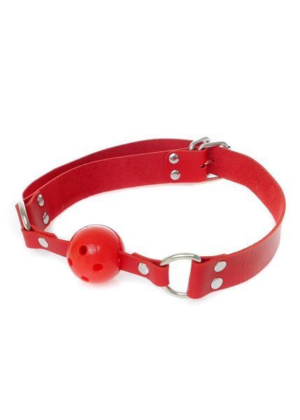 Кляп червоного кольору Knebel-Ball Gag - Fetish Boss Series 61-00034 фото