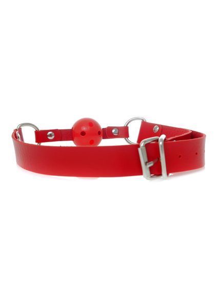 Кляп червоного кольору Knebel-Ball Gag - Fetish Boss Series 61-00034 фото