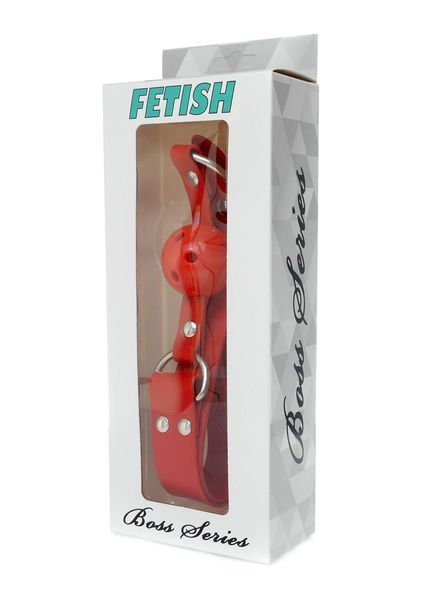 Кляп червоного кольору Knebel-Ball Gag - Fetish Boss Series 61-00034 фото