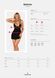 Сорочка Obsessive Selinne chemise & thong XL/2XL Black, стрінги, подвійні бретелі SO8672 фото 5