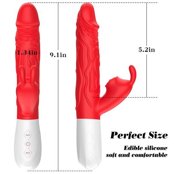 Вібратор B-Series Silicone Vibrator, силіконовий, 10 thrusting and7 Flapping 63-00080 фото