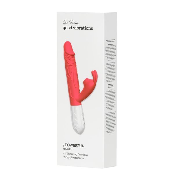 Вібратор B-Series Silicone Vibrator, силіконовий, 10 thrusting and7 Flapping 63-00080 фото