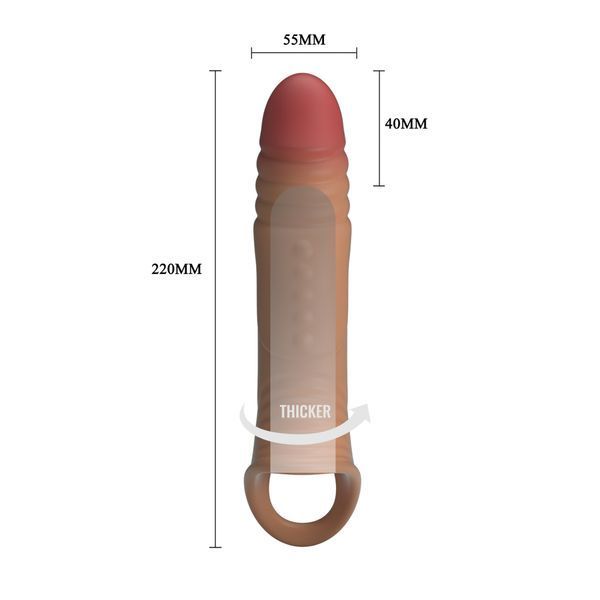 Насадка на пенис с вибрацией PRETTY LOVE Vibrating Penis Sleeve Extender, 22 см BI-026241Z-1 фото