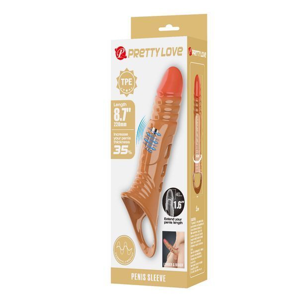 Насадка на пенис с вибрацией PRETTY LOVE Vibrating Penis Sleeve Extender, 22 см BI-026241Z-1 фото