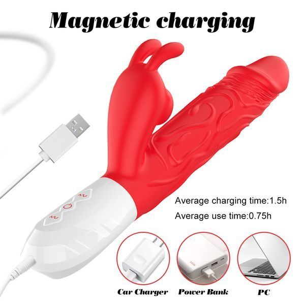 Вібратор B-Series Silicone Vibrator, силіконовий, 10 thrusting and7 Flapping 63-00080 фото