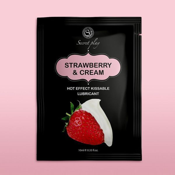 Лубрикант STRAWBERRY & CREAM HOT EFFECT LUBE, 10 ML 37-3610 фото
