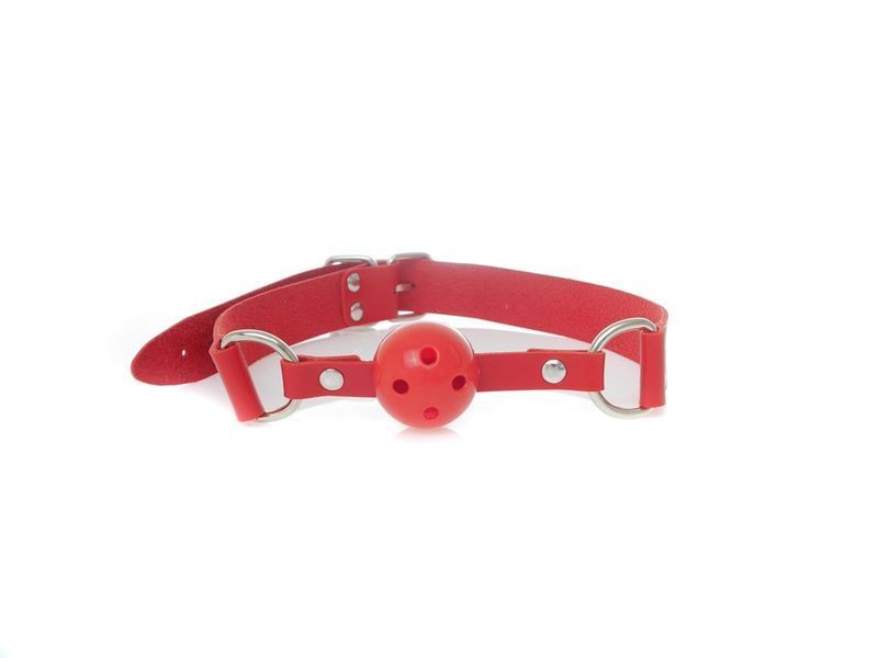 Кляп червоного кольору Knebel-Ball Gag - Fetish Boss Series 61-00034 фото