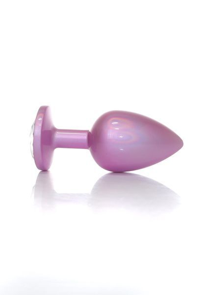 Анальная пробка BOSS SERIES Jewellery Pearl Pink PLUG, металлическая, розовая, 100 мм, L 64-00134 фото