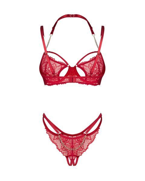 Комплект Obsessive Matildea 2-pcs crotchless set L/XL SX3609 фото