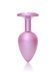 Анальная пробка BOSS SERIES Jewellery Pearl Pink PLUG, металлическая, розовая, 100 мм, L 64-00134 фото 6