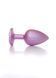 Анальная пробка BOSS SERIES Jewellery Pearl Pink PLUG, металлическая, розовая, 100 мм, L 64-00134 фото 3