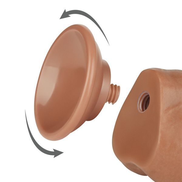 Фалоімітатор з мошонкою 7.5'' Sliding Skin Dual Layer Dong Brown 66-LV317303 фото