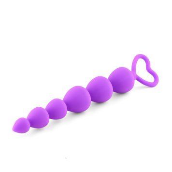 Анальные шарики Purple Heart, фиолетовые, диаметр 17 см 64-00215F фото