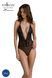 Боді Passion DROSERA BODY black, L/XL, високі вирізи, верх на зав&rsquo;язках SX0470 фото 1