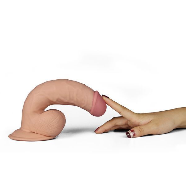 Реалистичный вибратор на присоске LOVETOYS The Ultra Soft Dude, 8.5" / 21,5 см 66-LV1093 фото