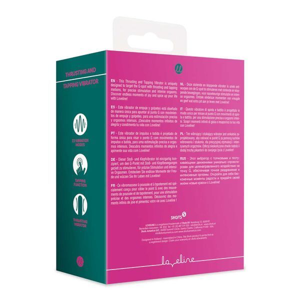 Вібратор для точки G Loveline Thrusting and Tapping Vibrator - Powerful Pink 36-LOVE131PNK фото
