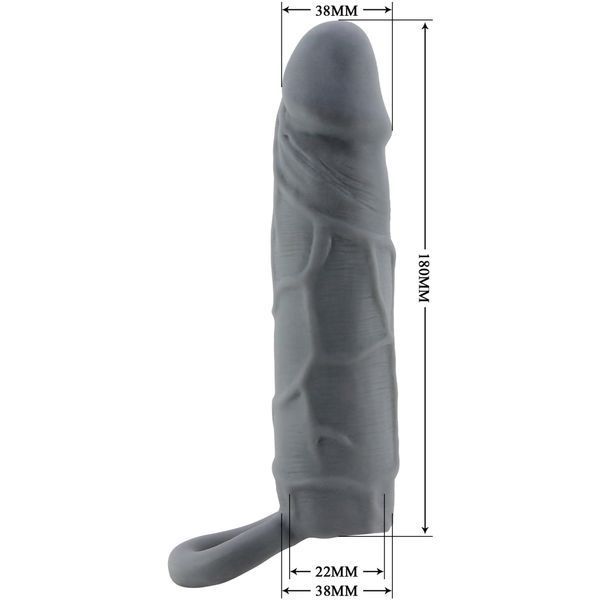 Насадка на пеніс PRETTY LOVE Realistic Penis Sleeve, TPR BI-026227-2 фото