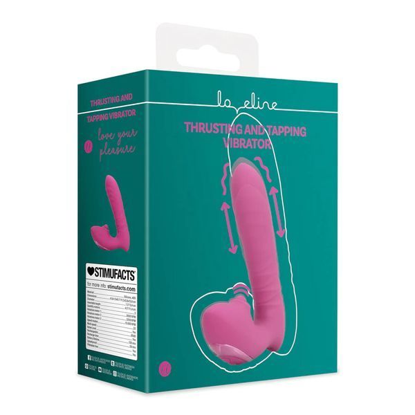 Вібратор для точки G Loveline Thrusting and Tapping Vibrator - Powerful Pink 36-LOVE131PNK фото