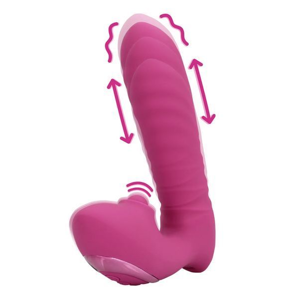 Вібратор для точки G Loveline Thrusting and Tapping Vibrator - Powerful Pink 36-LOVE131PNK фото