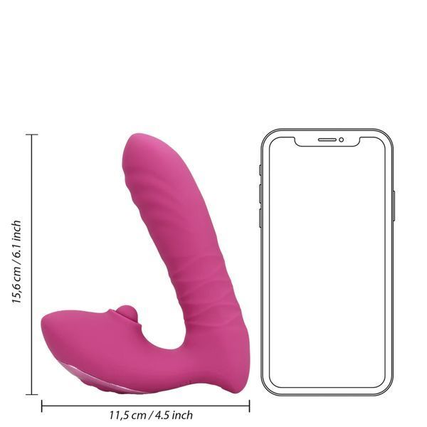 Вібратор для точки G Loveline Thrusting and Tapping Vibrator - Powerful Pink 36-LOVE131PNK фото