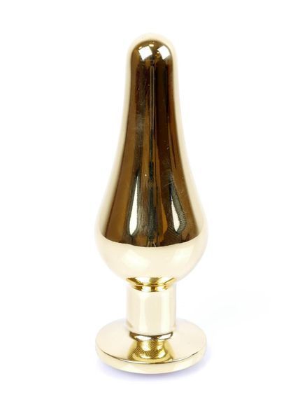 Анальная пробка BOSS SERIES HeavyFun Jawellery Gold, зелёная, 30 мм 64-00069 фото