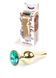 Анальная пробка BOSS SERIES HeavyFun Jawellery Gold, зелёная, 30 мм 64-00069 фото 1