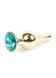 Анальная пробка BOSS SERIES HeavyFun Jawellery Gold, зелёная, 30 мм 64-00069 фото 5